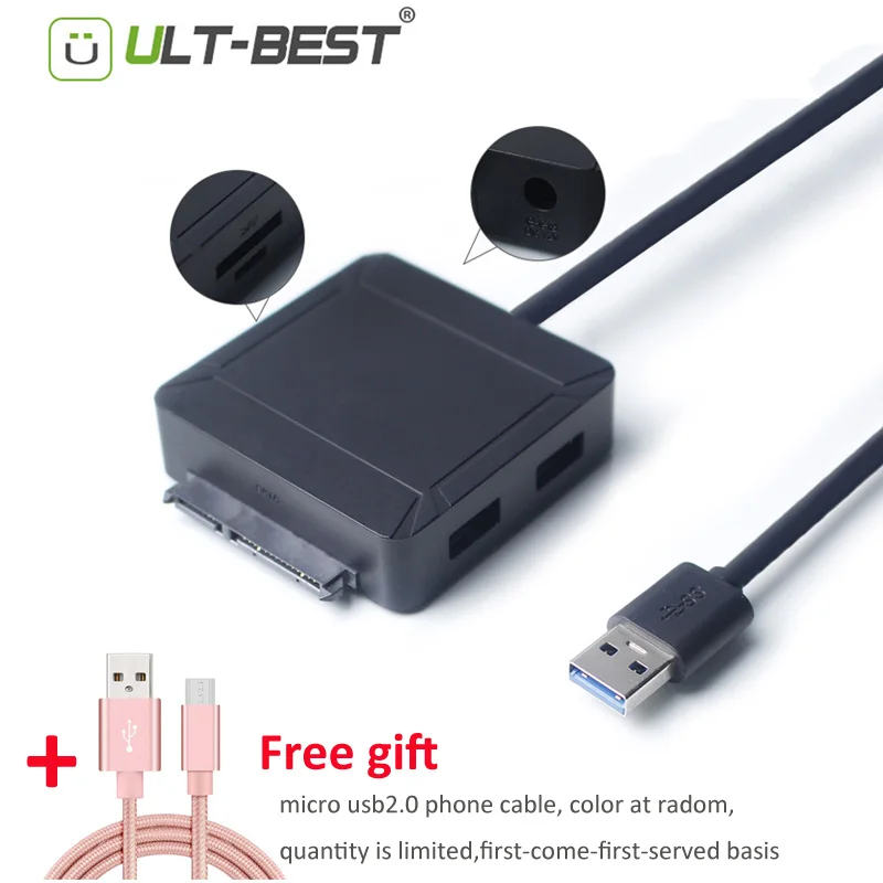 USB разветвитель 3 0 2 порта внешний 5 к SATA III кабель для жесткого диска 22 контактный с