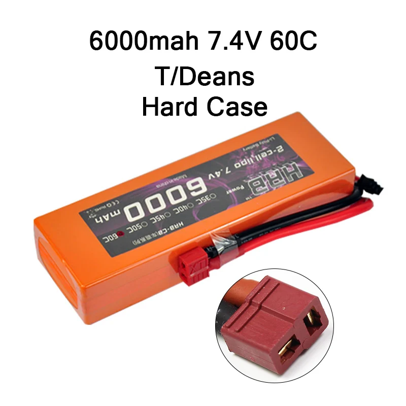 Hrb RC Lipo 1 S 2 S 3 S 4S 5S 3,7 V 7,4 V 11,1 V 14,8 V 18,5 V Батарея 1500 mah 2200 mah 3300 mah 4200 mah 5000 mah 5200 mah 6000 mah 10000 mah - Цвет: 2S 6000mah 60C T HCO