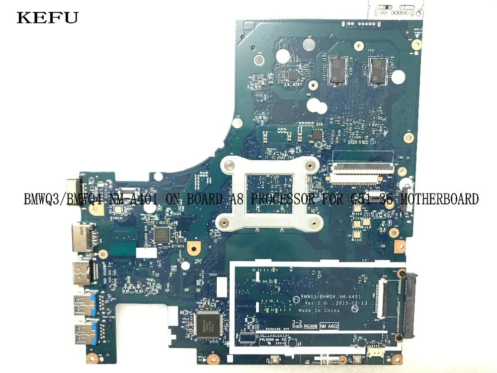 Быстрая доставка. 100% новый BWMQ3/BMWQ4 NM-A401 материнская плата для ноутбука LENOVO G51-35