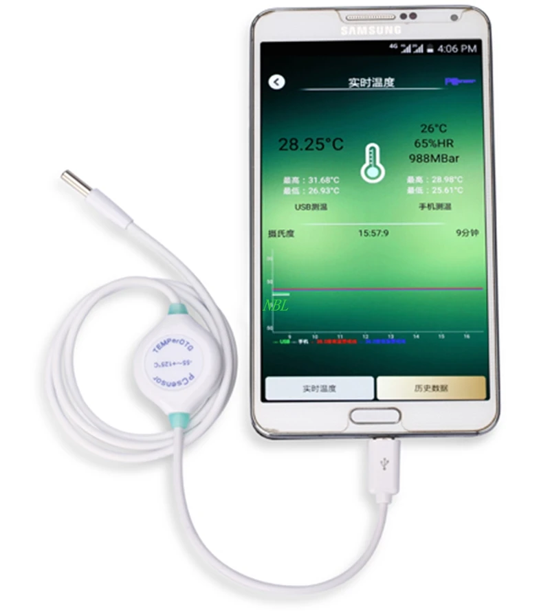 Бренд 8in1 телефона Android OTG Температура Сенсор-50C--125C TemperOTG термометр данных