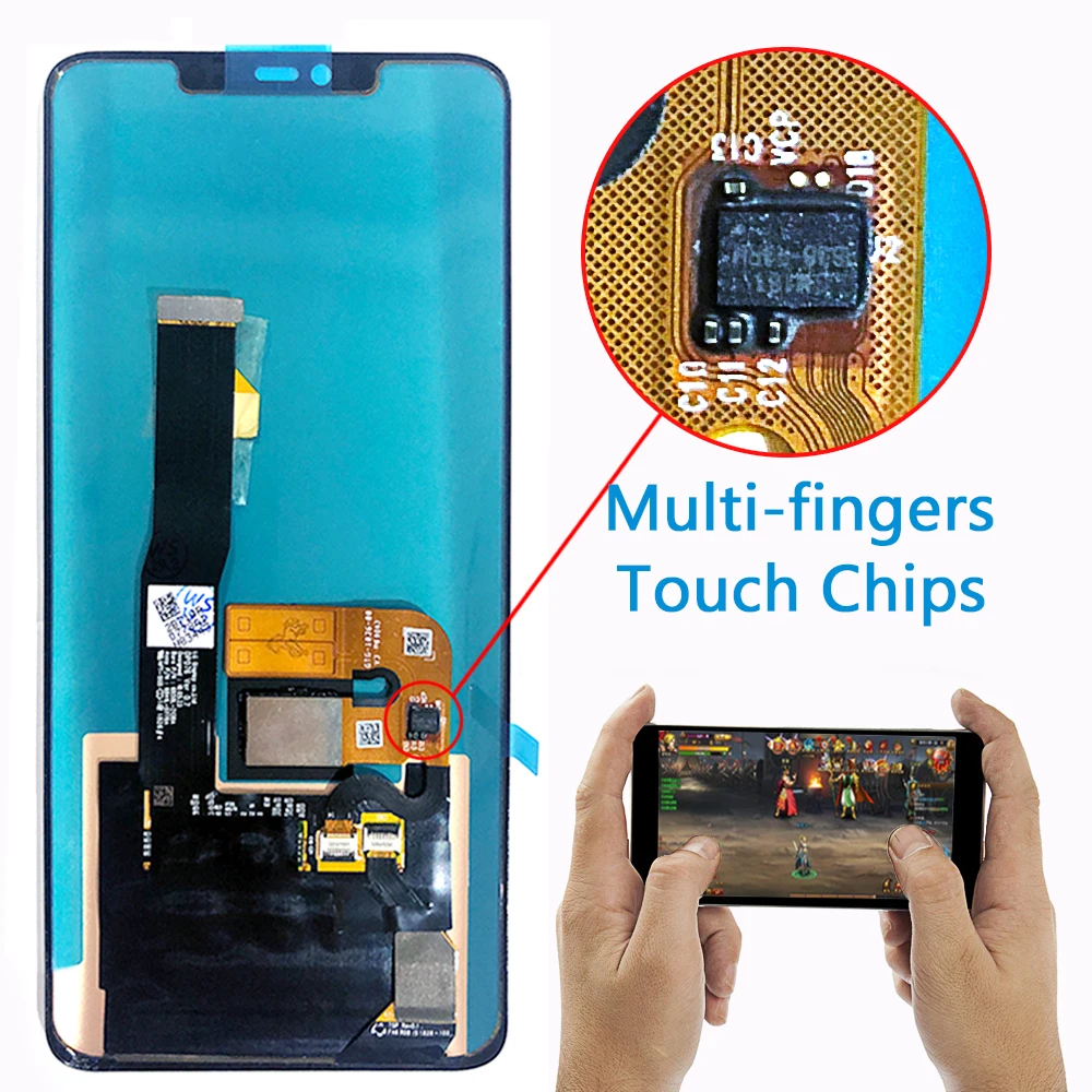 Huawei 6 39 дюймовый ЖК-дисплей для Mate 20 Pro 1440*3120 кодирующий преобразователь