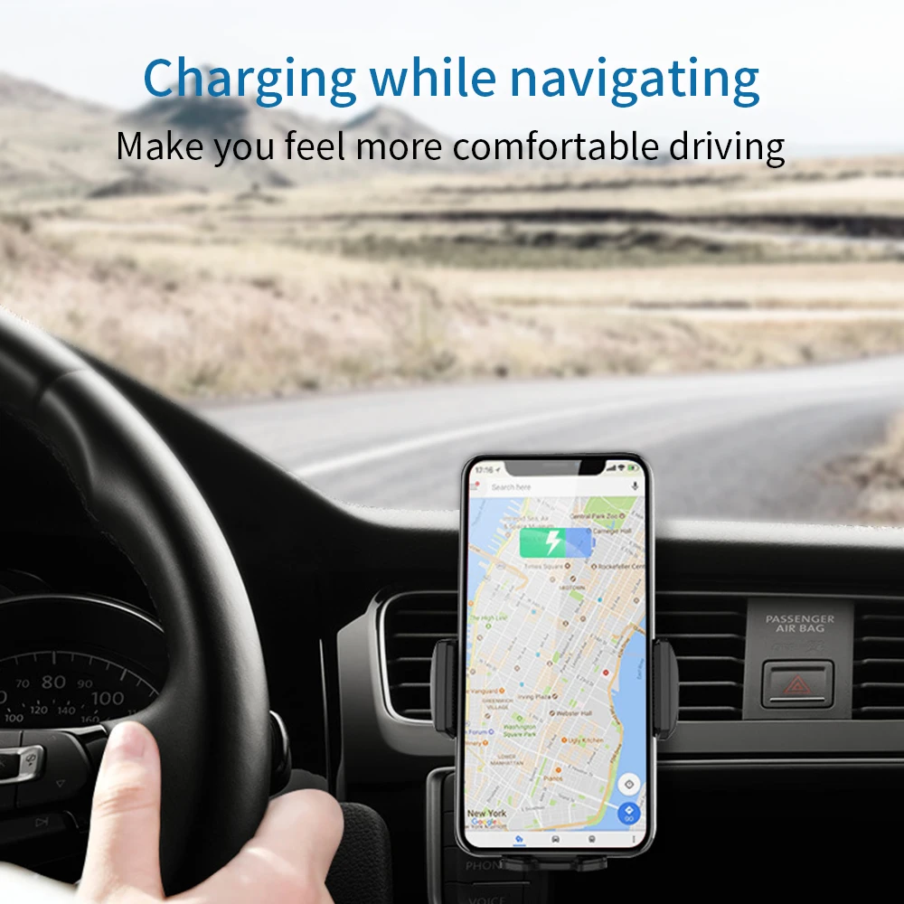 Фото NTONPOWER Qi автомобильное беспроводное зарядное устройство для iPhone 8/X/Xs быстрая Беспроводная зарядка для Samsung S9 S10 xiaomi автомобильное зарядное ус... №5