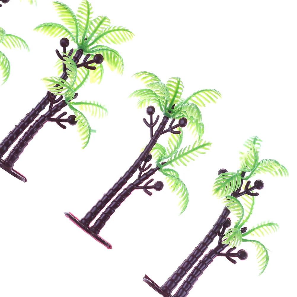5PCS Vivid Simulation Green Tree Assemble Model Railway Dollhouse Scenery Park Layout Decor | Игрушки и хобби