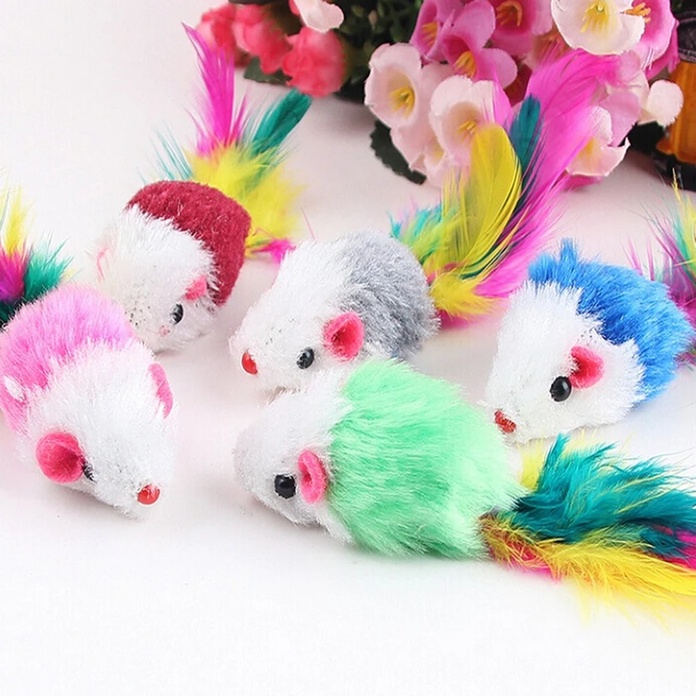 

1Pcs Kids Funny Novelty GagToys Feather False Mouse Bottom Sucker Cat Kitten Playing Pets Seat Scratch Toys