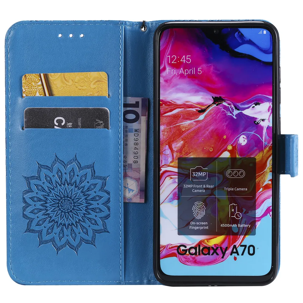Роскошный кожаный чехол-портмоне с откидной крышкой для samsung galaxy A70 A60 A50 A40 A30 A20 A10