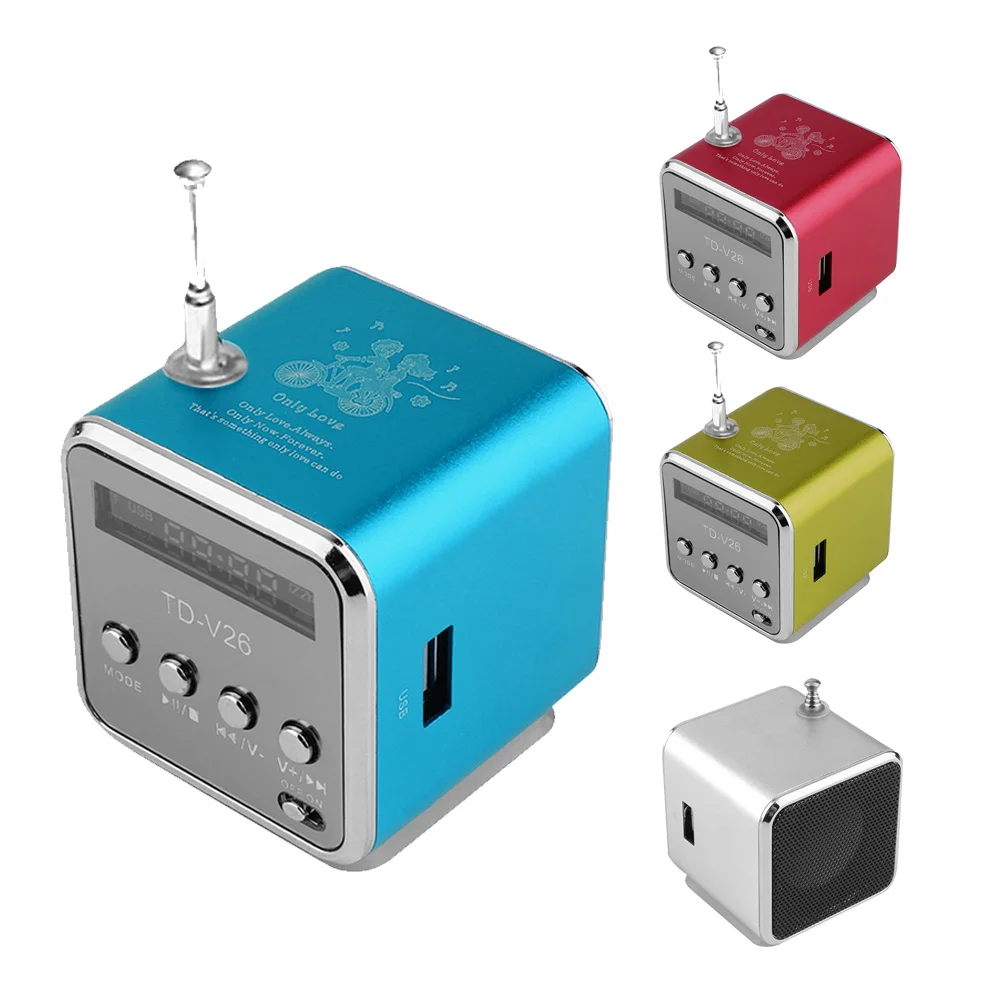Портативный Micro USB DC 5 В мини стерео Super Bass Динамик музыка MP3 MP4 FM радио Поддержка TF