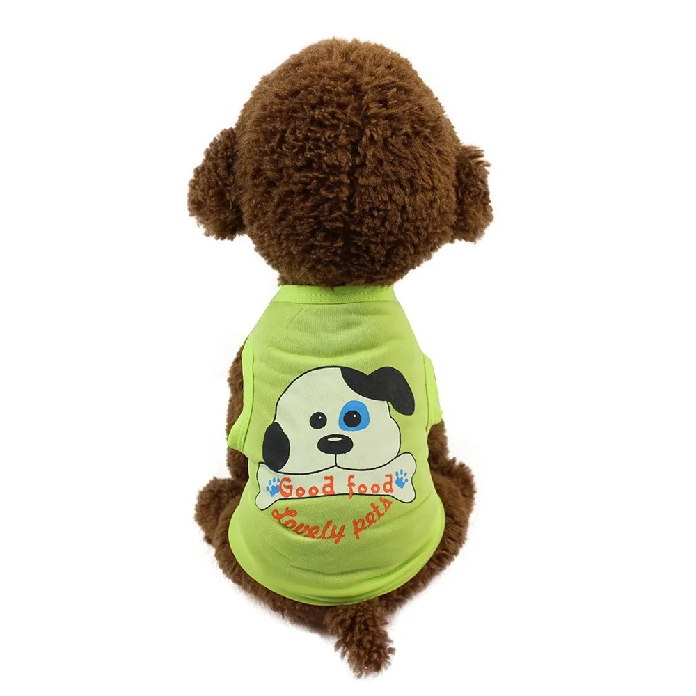 Фото Милый мягкий хлопок Собака Кошка футболка Костюмы маленький щенок костюм