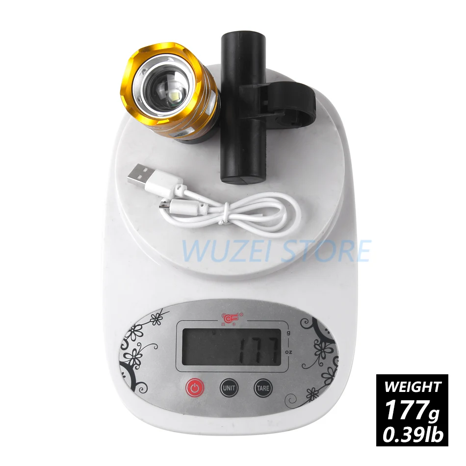 WUZEI велосипед свет 18650LM USB T6 Перезаряжаемые светодиодный свет увеличить Регулируемый Велосипеды свет 3000mA Батарея спереди велосипед лампы фар - Цвет: Gold