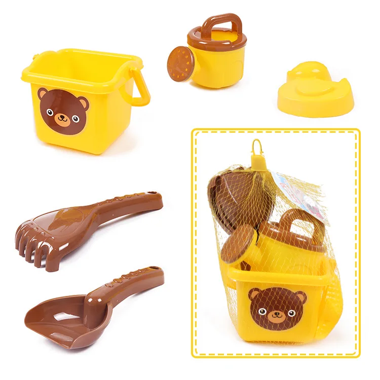 

Baby beach toys Summer play sand play watering tools Animal series creative thickening hourglass bucket toys