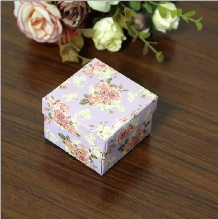 100 шт цветок бумажная коробка с печатью для подарочная упаковка Подарочная