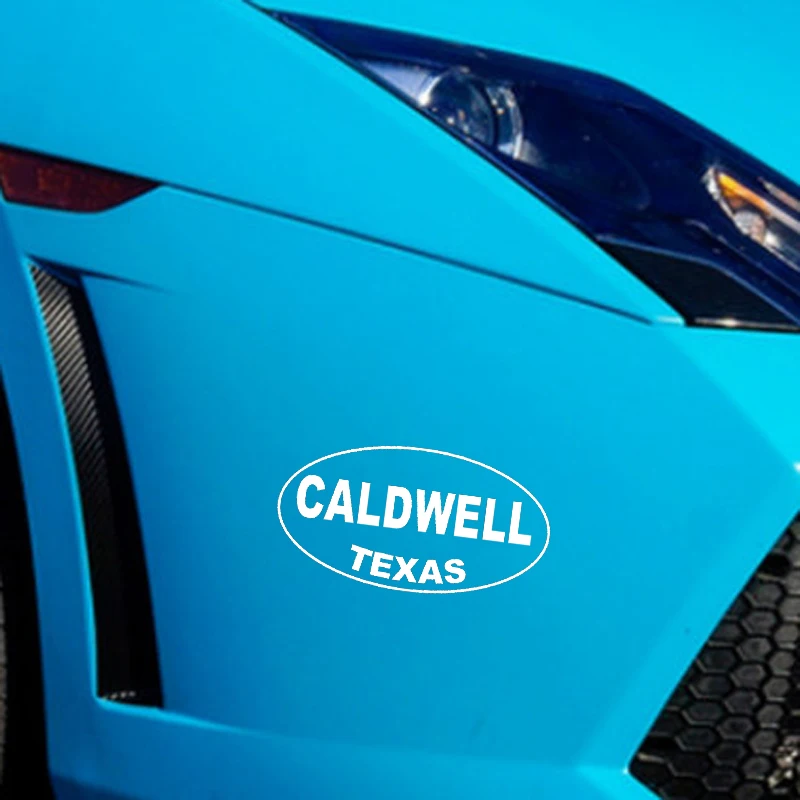 YJZT 13 4 см * 7 2 CALDWELL Техасский Овальный бампер Автомобильная Наклейка Виниловая