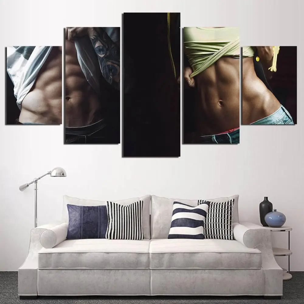 HD 5 Панель Холст Книги по искусству фитнес-вдохновение Картина Home decor плакат
