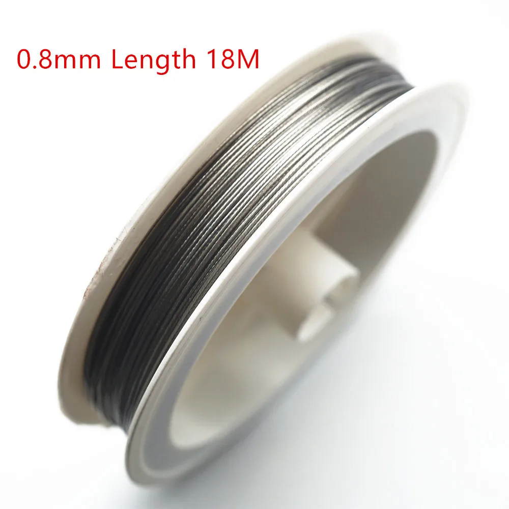 0.8mm steel wire 50 м/ролл цвета: золотистый, серебристый тон Бисер провод 0,3/0,35/0,45/0,5/0,6 мм с покрытием Проволока из нержавеющей стали тигровый хвост "для изготовление, поиск ювелирных изделий - Цвет: 0.8mm steel wire