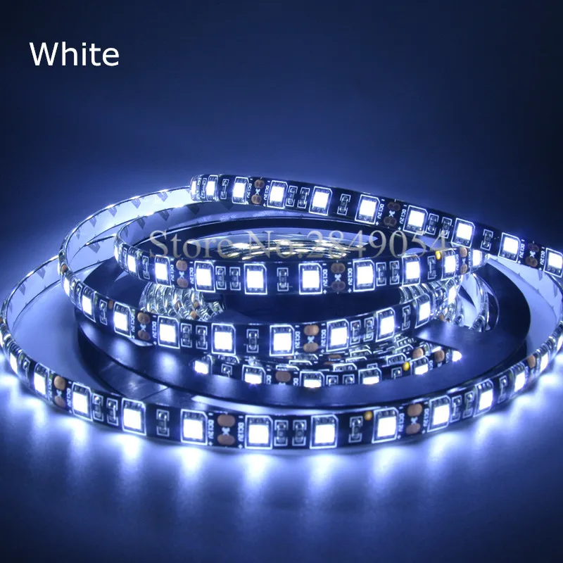 СВЕТОДИОДНЫЕ Полосы 5050 Черный ПЕЧАТНОЙ ПЛАТЫ DC12V Гибкий Свет 60 LED/м 5 м/лот RGB LED