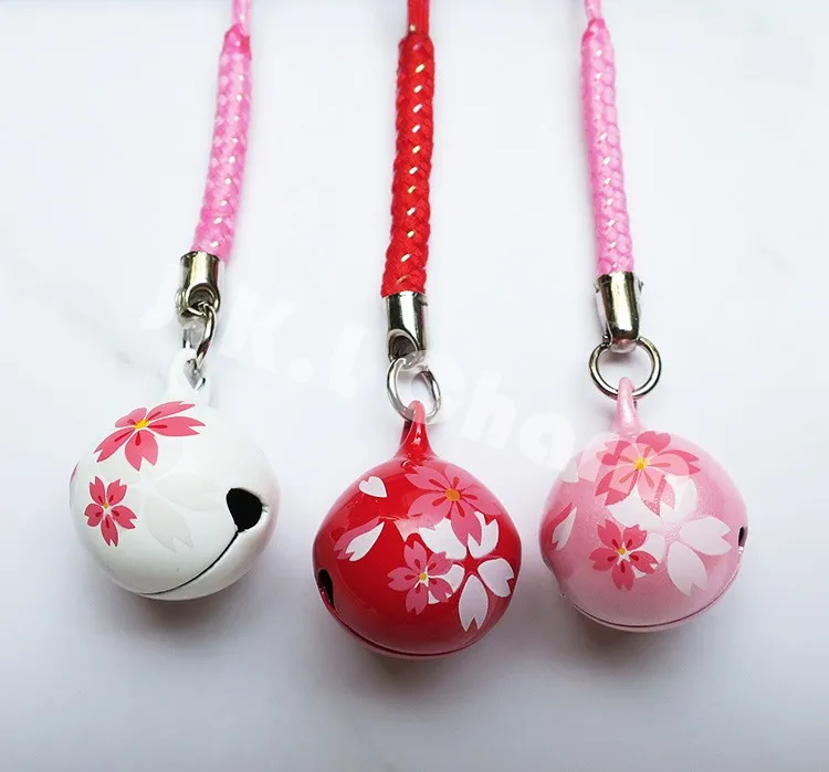 Omamori японский розовый красный вишневый колокольчик Подвеска для телефона