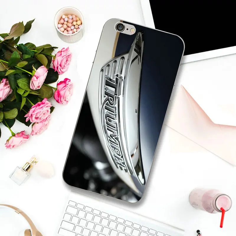 Мягкие силиконовые чехлы из ТПУ для телефона с логотипом мотоцикла Triumph iPhone X XR XS