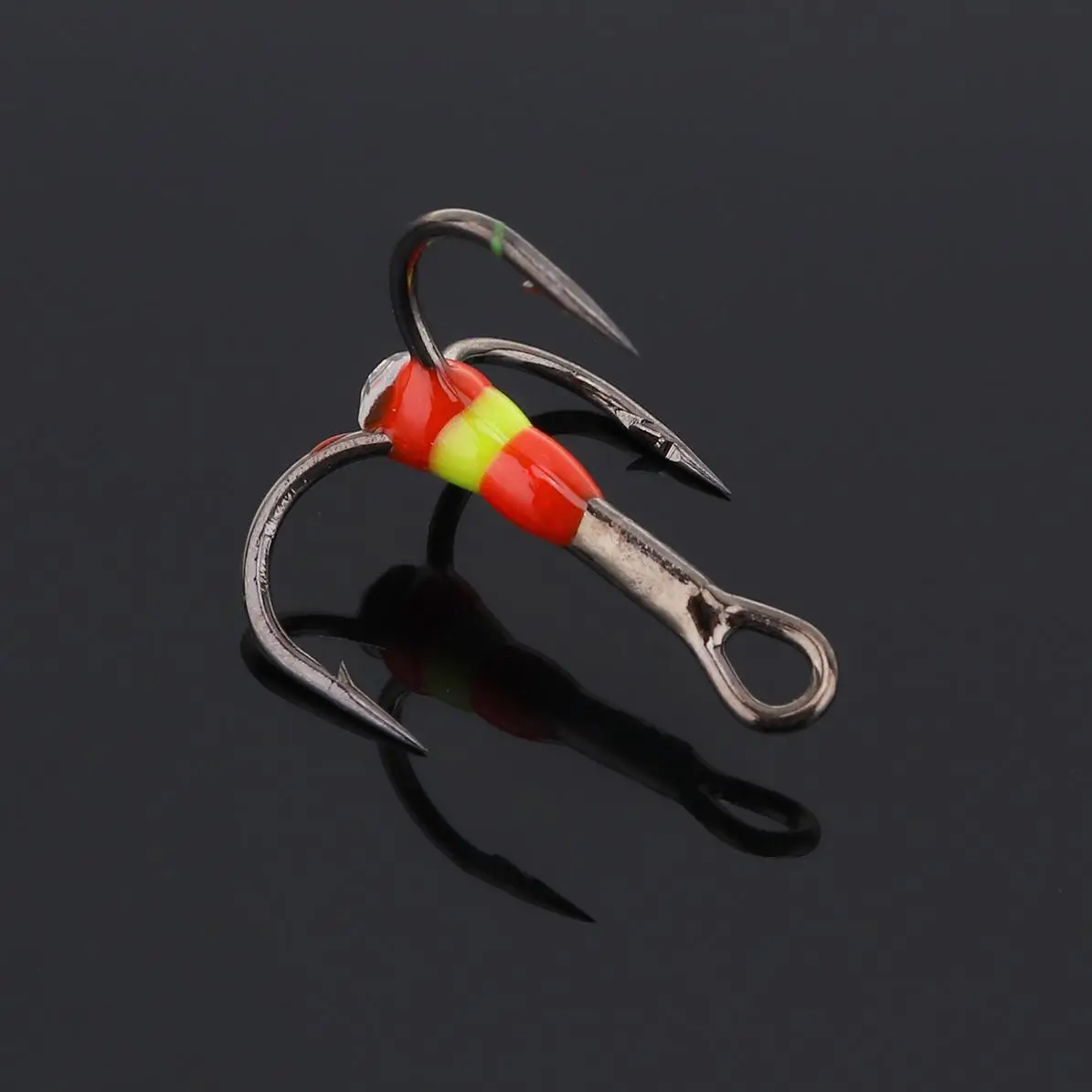 40pcs/lot High Carbon Steel Treble Fishing Hooks 4 sizes 4# 6# 8# 12# Rainbow Ice with Box | Спорт и развлечения