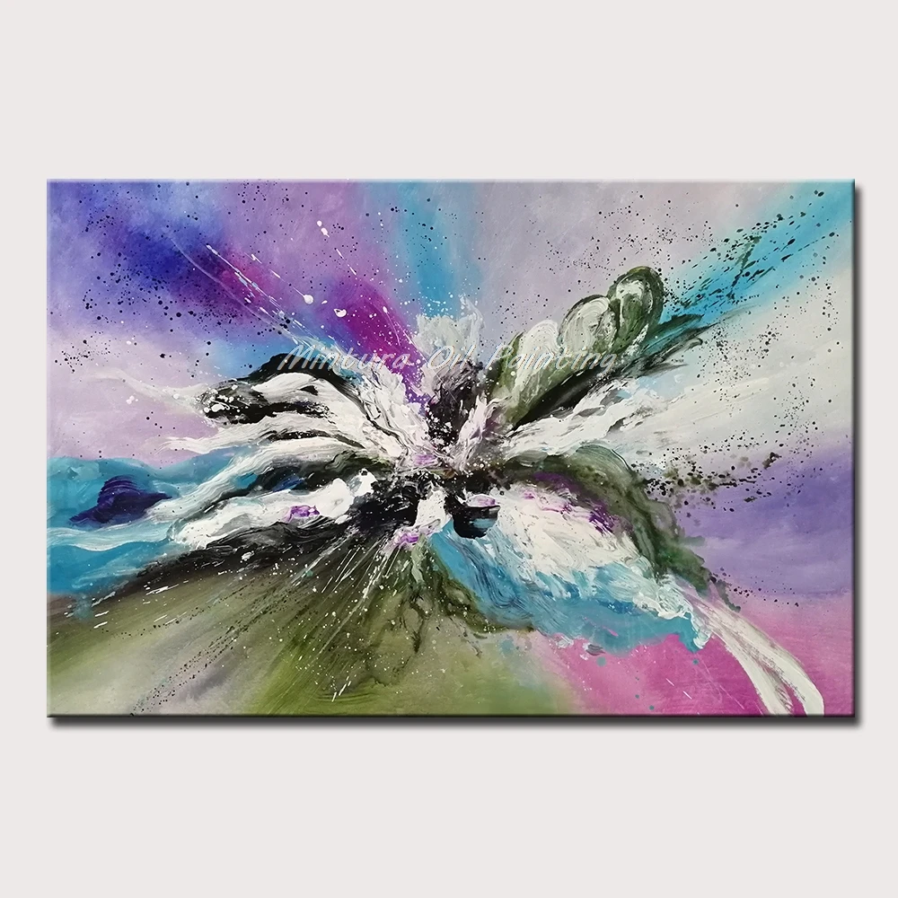 

Mintura Handpainted Oil Painting On Canva Abstract Expressionism Wall Picture for Living Room Home Decoration Wall Art No Framed