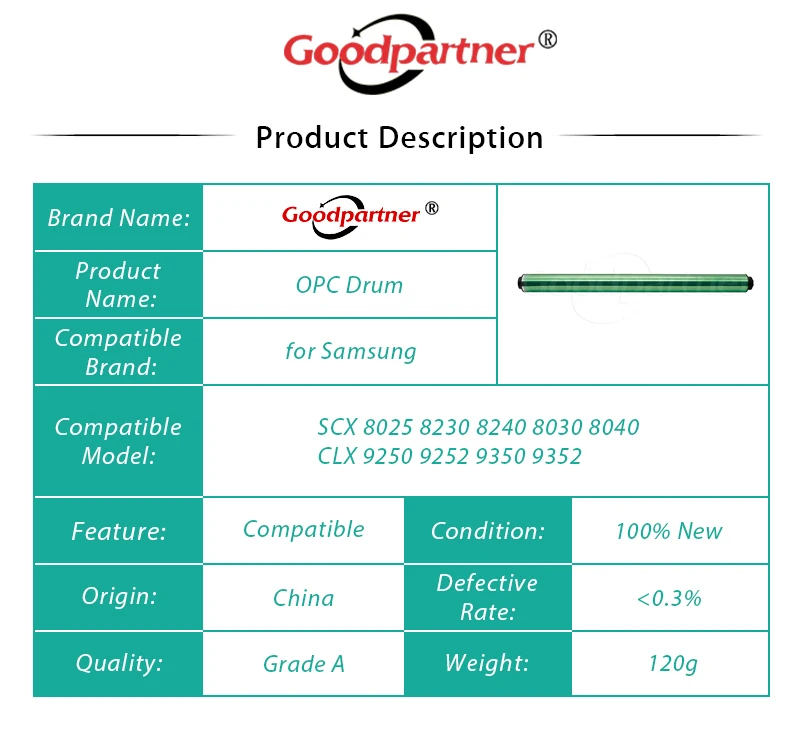 1 шт. CLT R606 R607 OPC барабан для Samsung SCX 8025 8230 8240 8030 CLX 8040 9250 9252 SCX8230 SCX8030 CLX9250
