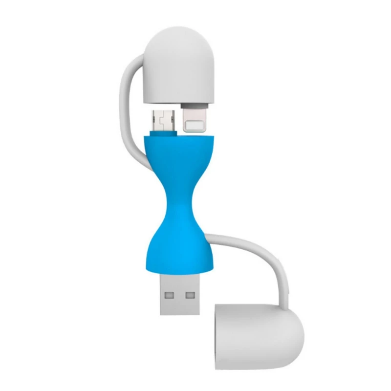 Многофункциональный usb адаптер EDAL 2 в 1 кабель для передачи данных с брелоком 2.1A