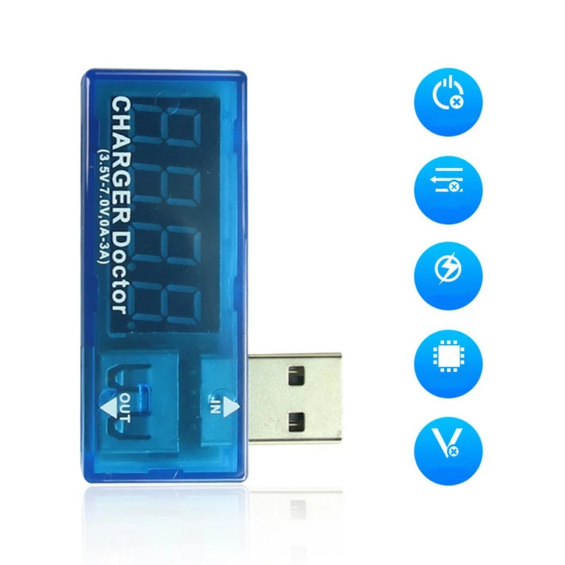 2019 Автомобильный USB тестер напряжения тока цифровой дисплей зарядное устройство