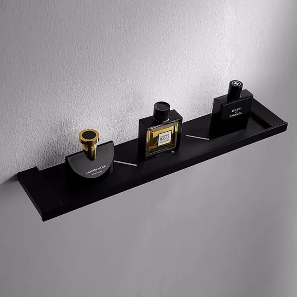 bathroom shelf Набор аксессуаров для ванной комнаты, стойка для полотенец, угловая полка, держатель для бумаги, держатель для туалетной щетки, матовый черный набор аксессуаров для ванной из нержавеющей стали - Цвет: bathroom shelf