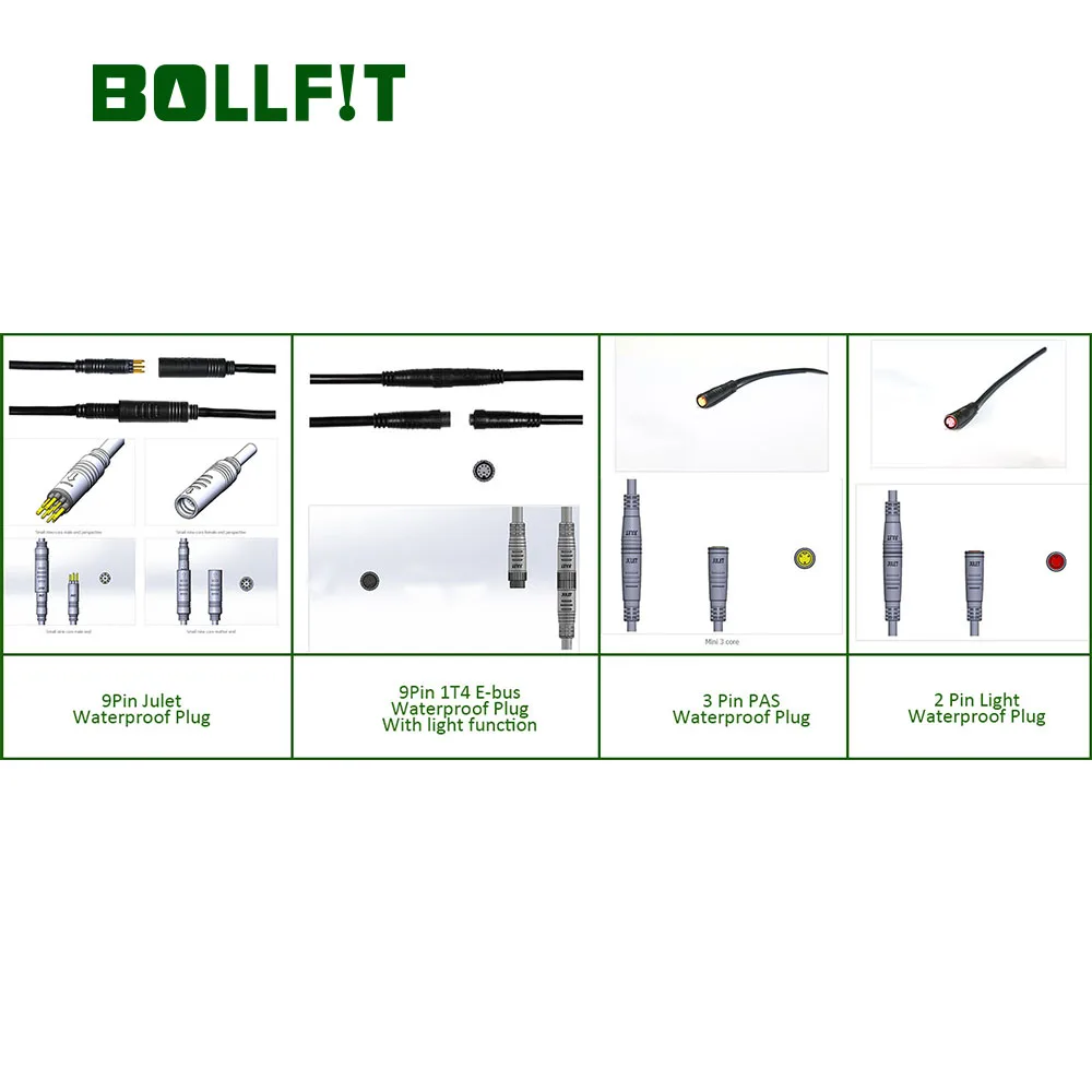 BOLLFIT 36/48V 14A 6 МОП воды доказательство разъем контроллер KT 250 W/350 Вт мотор для электрического велосипеда аксессуары светильник