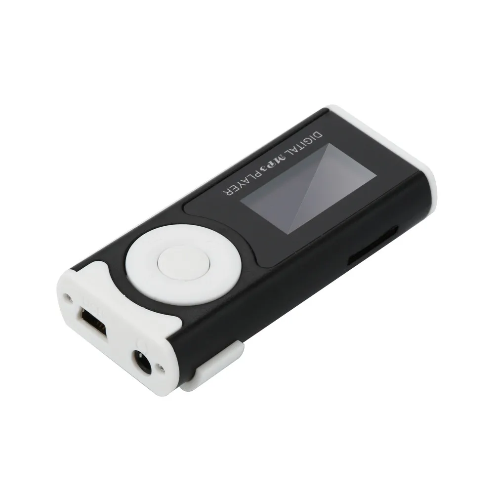Мини-usb клип, ЖК-экран, MP3-плеер, медиаплеер, поддерживает 8 ГБ, Micro SD, для музыкального плеера, медиаплеер 2,04# M09 - Цвет: Black
