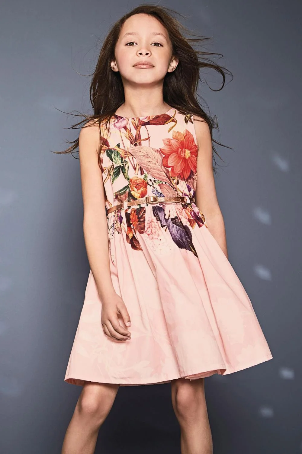 2019 New Arrivals Girls Dresses Brand Kids Belts 2pcs Printed Flowers Children's Apparel Sleeveless Vest Dress Fashion | Детская