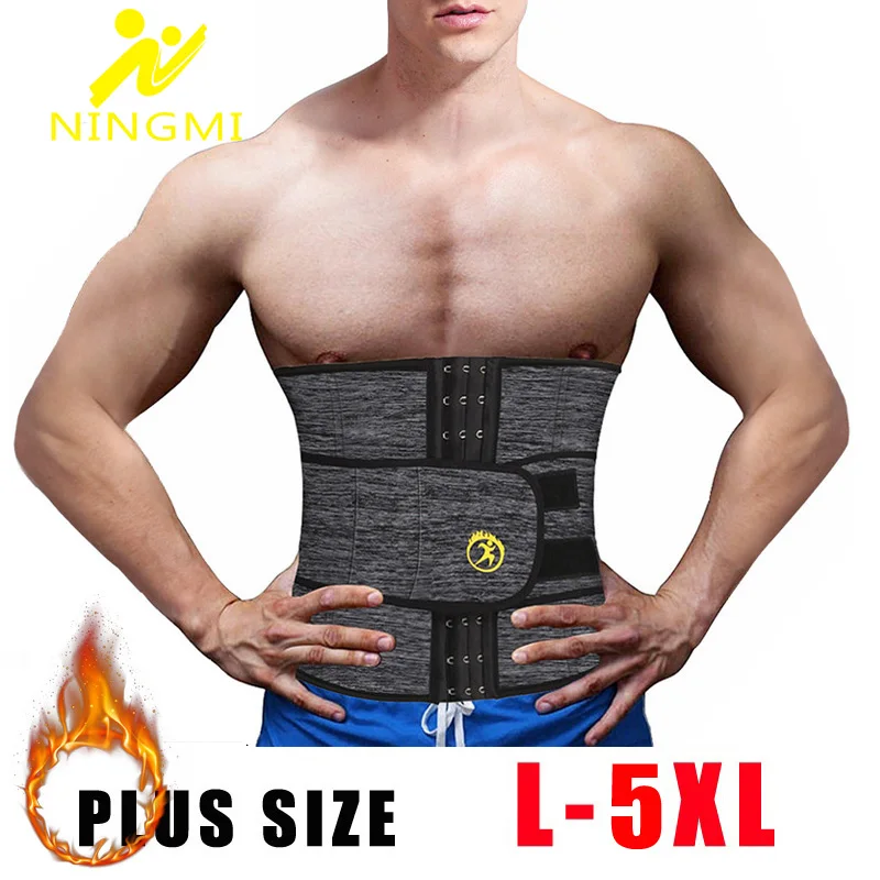 

NINGM L-5XL мужской тренажер для талии с карманом, неопреновый корсет для коррекции фигуры, моделирующий пояс, ремень для коррекции фигуры