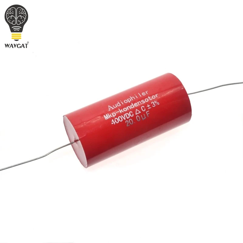 2 шт. 400VDC 20 мкФ красный Tubulor общий конденсатор Audiophiler MKP осевая муфта для HIFI аудио