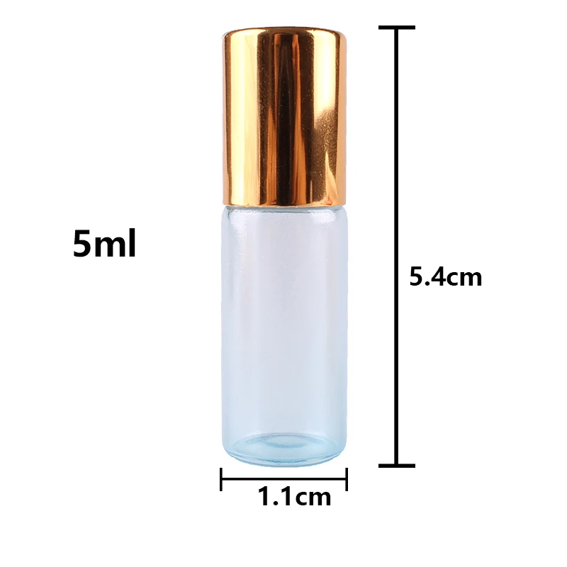 6pcs 5ml Blue Essential oil pearl coated Glass Roll on Bottles with Stainless Steel Roller Ball for perfume aromatherapy | Дом и сад