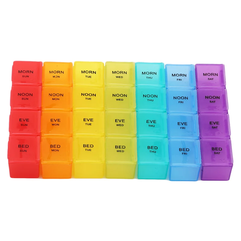 28 Squares Weekly 7 Days PP Tablet Pill Drug Holder Dispenser Medicine Organizer Container Case Household Candy Storage Box | Дом и сад