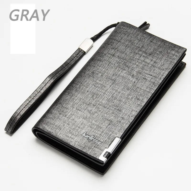 New Baellerry Business Men's Wallets Solid PU Leather Long Portable Cash Purses Casual Standard  Male Clutch Bag images - 6