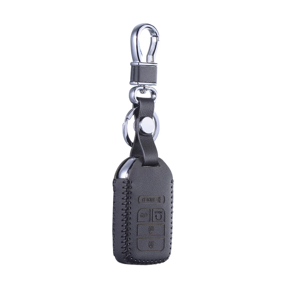Leather Key Cover for Honda Civic Crosstour CRV Pilot Accord Fit Freed entry Remote Chain Shell Case Protection Keychain Keybag |