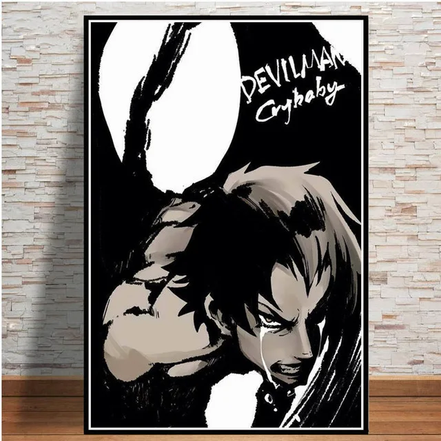 BO xianru510-14 Картина на холсте для украшения дома, настенная живопись devilman crybaby, японское аниме, скандинавские картины, модульный плакат, прикроватный фон - Цвет: BO xianru510-14
