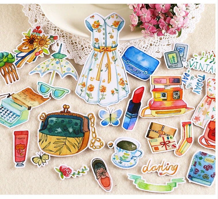 22 шт. креативные самодельные Ретро наклейки на каждый день/красивые