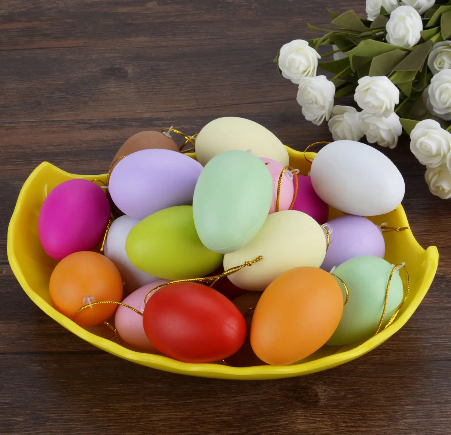 

20pcs Easter Toy Eggs DIY Artificial Easter Egg With Egg Cup & 4PCS Paint Pens & 4PCS Sludge Toys For Kids