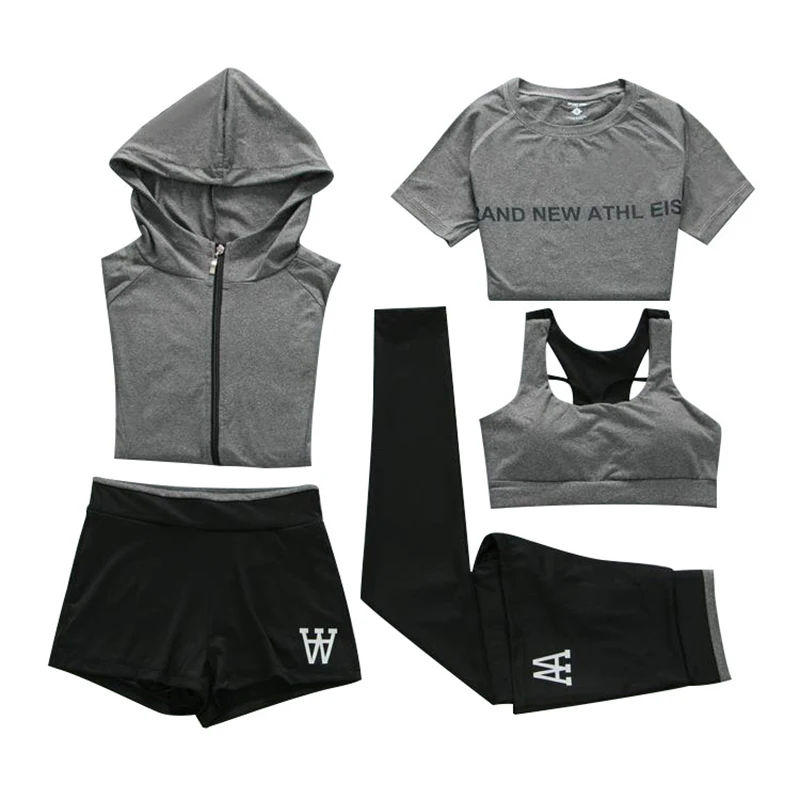 5 шт. женская одежда для йоги спортивная женщин и девочек спортзала пять штук