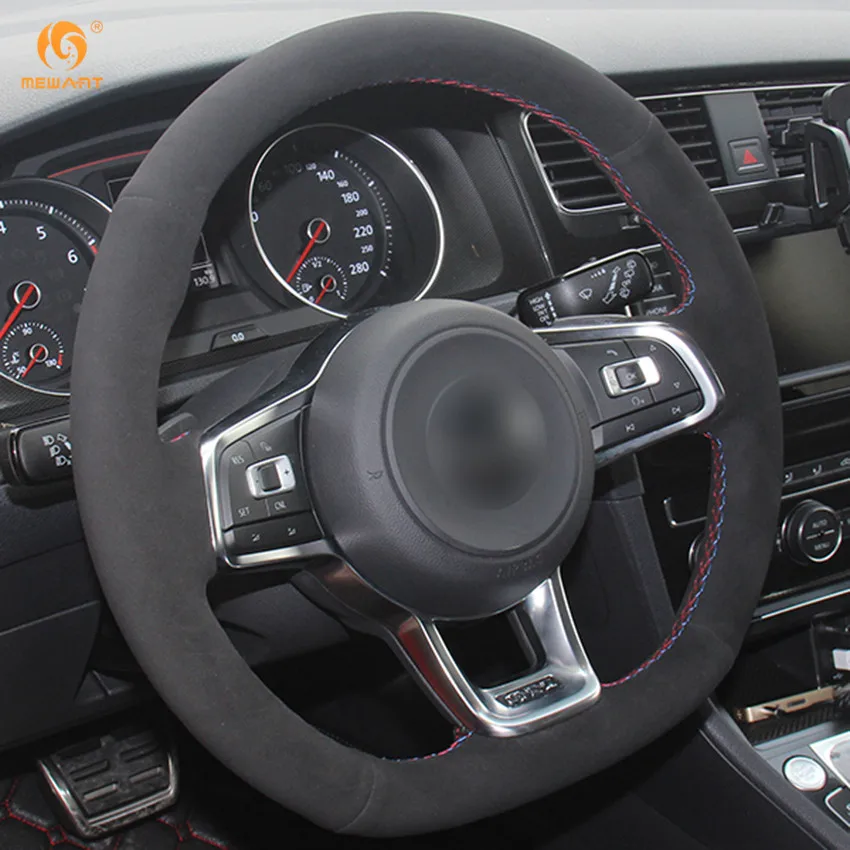 Чехол рулевого колеса автомобиля MEWANT для Volkswagen VW Golf 7 GTI R MK7 Polo Scirocco 2015 2016|car steering wheel