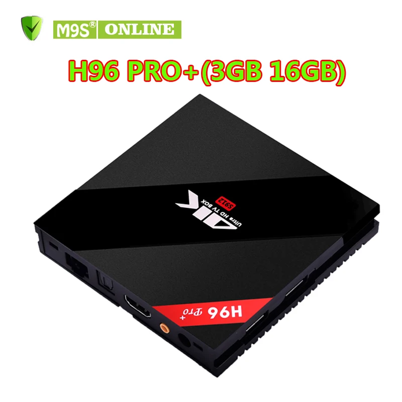 H96 Pro + Amlogic S912 Octa Core Android 7 1 ТВ коробка 3 ГБ 16 двойной WI FI Bluetooth4.1 Google Media плеер I9