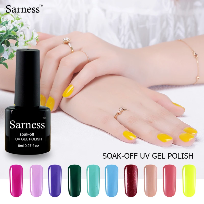 Sarness Марка Гель Лаки для ногтей Мода Однотонная Одежда УФ светодиодная лампа Гели