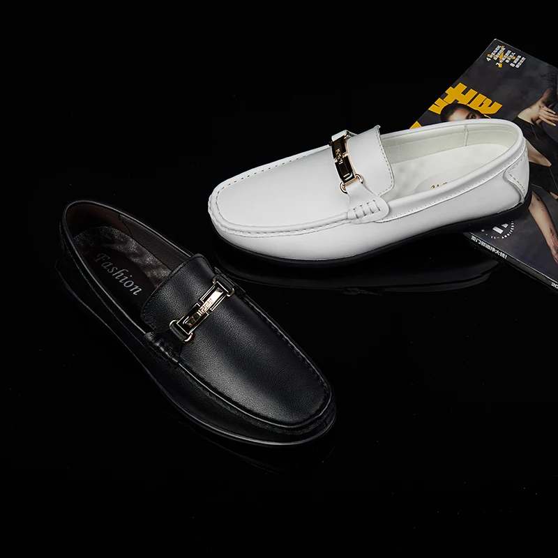 loafer men Casual Shoes Men 2019 Slip On Size 36-47 men's genuine leather shoes#ZQ2007 | Обувь
