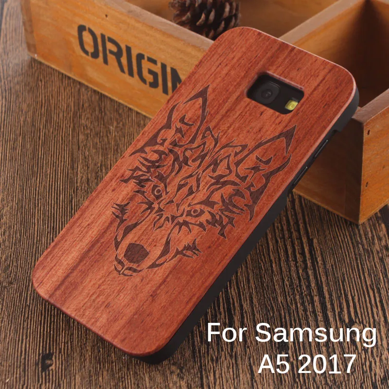 Чехол для Samsung Galaxy A5 2017 Деревянный чехол с китайским драконом волком Орлом