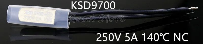 NC140Centigrade 1 шт. KSD9700 NC 250 В 5A 40~ 150 градусов биметаллический диск переключатель температуры нормального закрытого термостата тепловой протектор - Цвет: NC140Centigrade