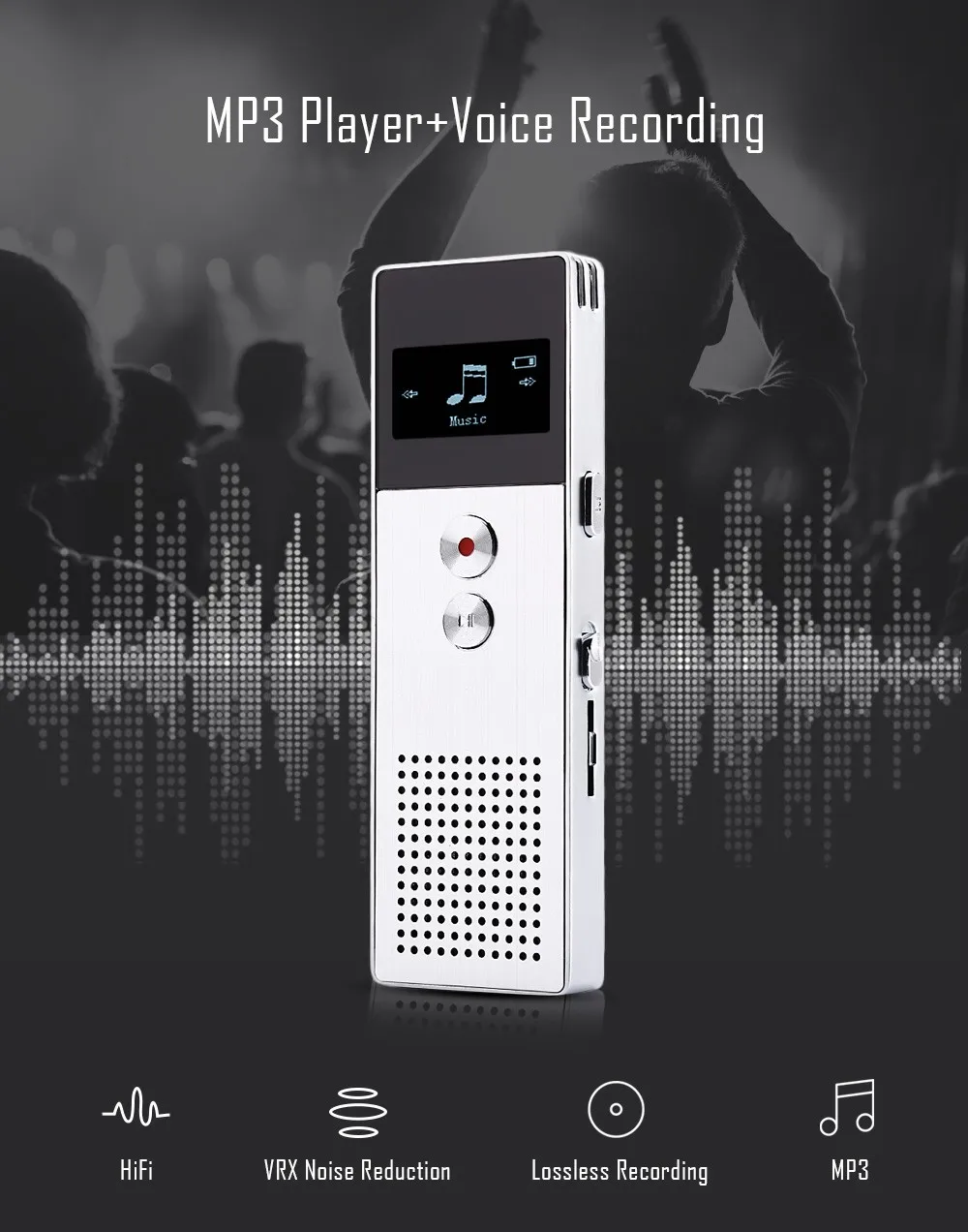 Новинка, MP3 плеер,, BENJIE C6 S, HiFi, MP3 плеер, 8 ГБ, FM радио, MP3 музыкальный плеер, внешний динамик, диктофон