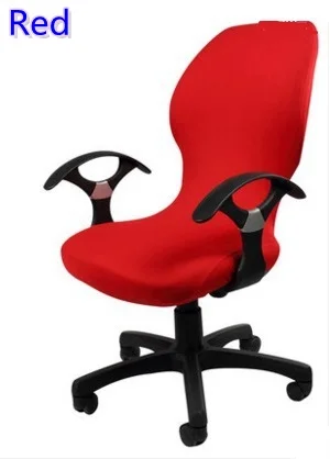 

Red Colour Lycra Computer Chair Cover Fit For Office Chair With Armrest Spandex Chair Cover Decoration Wholesale