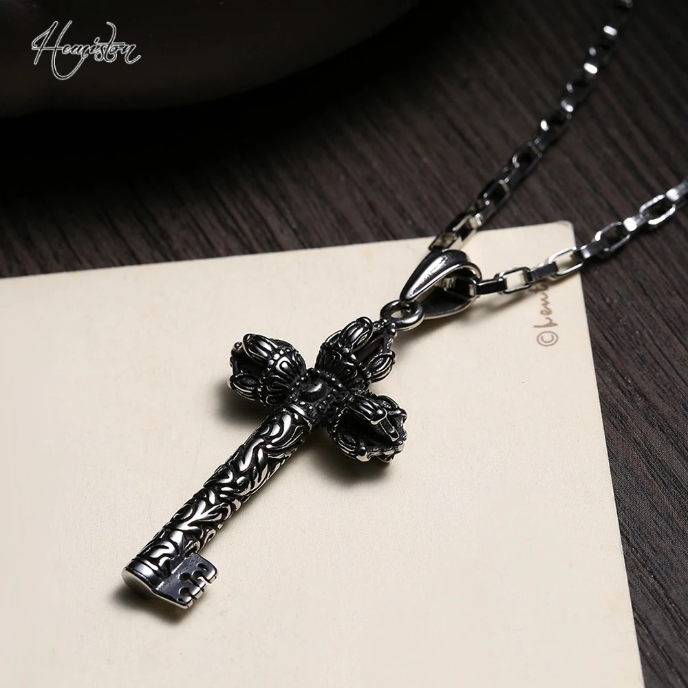 Ожерелье Hemiston с подвеской в виде винтажного ключа для мужчин модное ювелирное