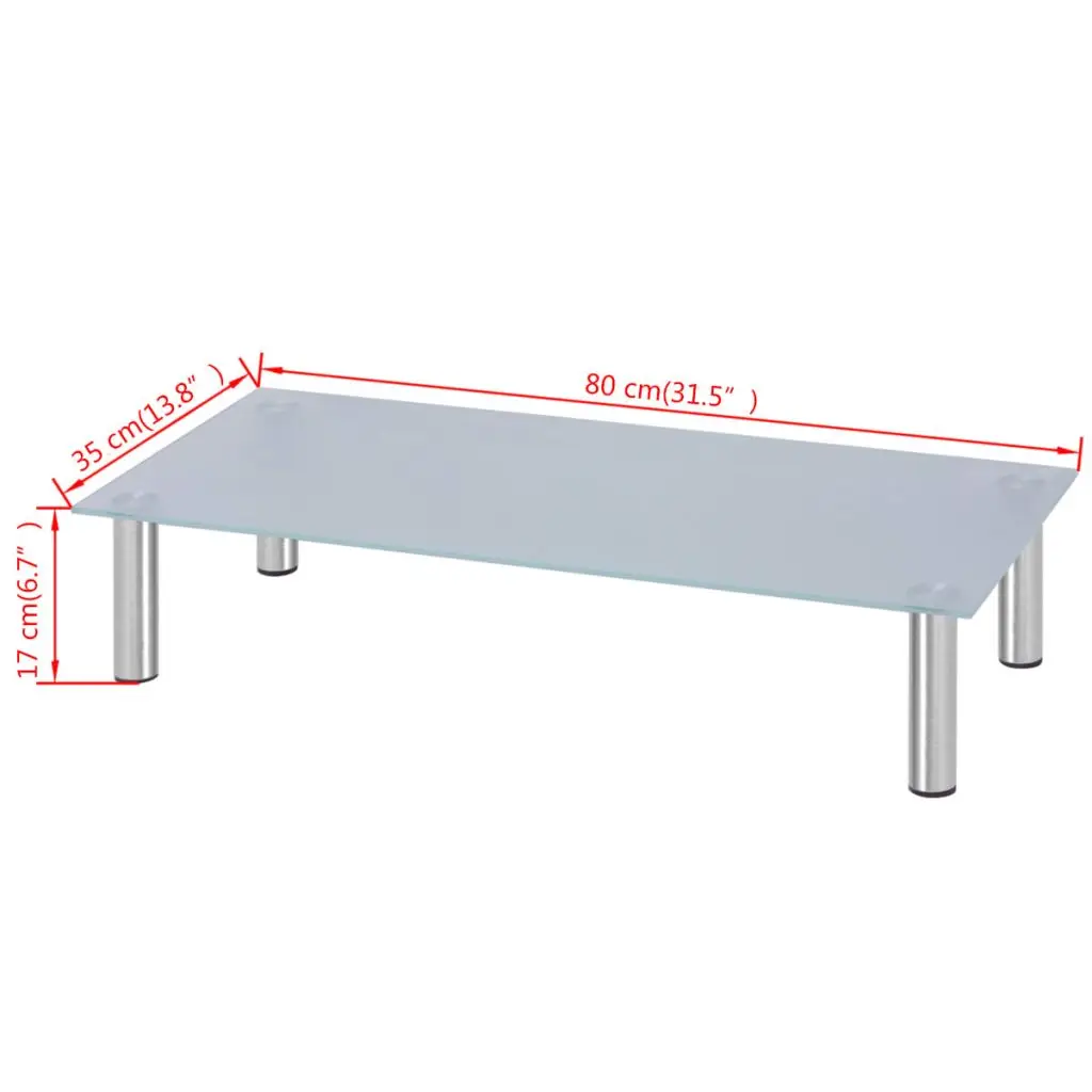 VidaXL монитор стояка/ТВ стенд 31 5 &quotх 13 8&quot х 6 7 &quotСтекло белый|tv stand|tv risertv stand glass |