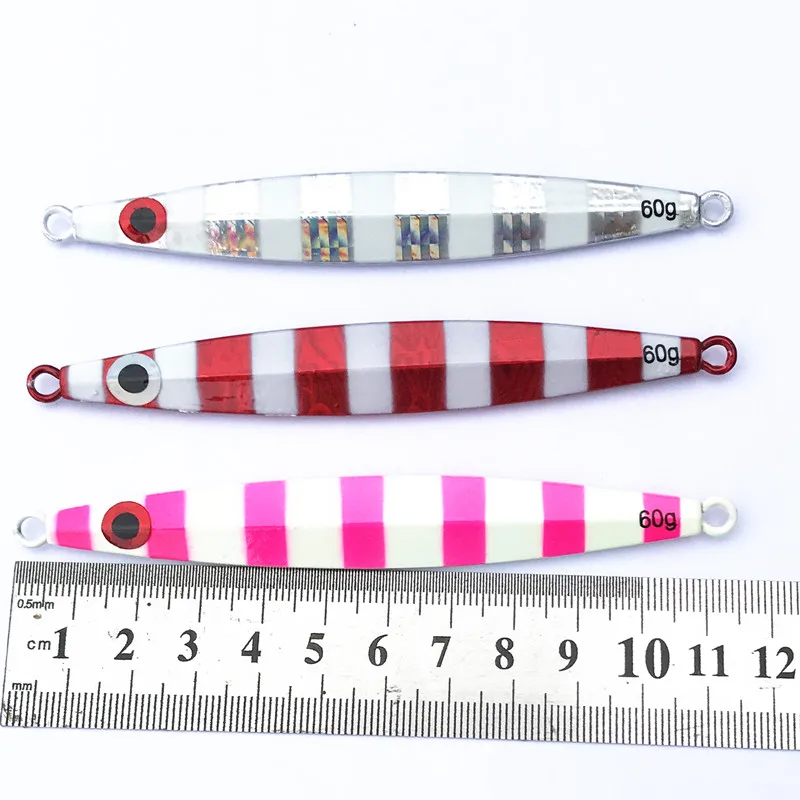 

3 pcs / lot 10.5cm60g knife Jigging High quality Metal Spoon fishing bait VIB artificial bait lead fish baits